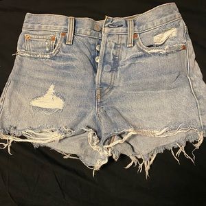 High-Waisted Denim Levi Shorts